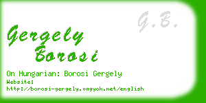 gergely borosi business card